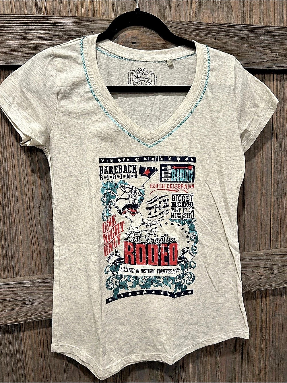 Panhandle Rodeo graphic tee Graphic Tee in Cream Size Large Like New